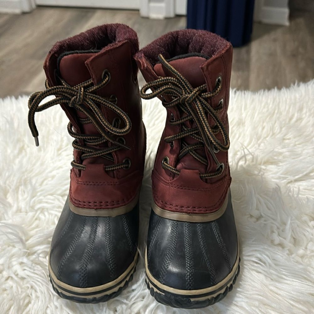 Sorel Kids' Red and Black Rain & Snow Boots